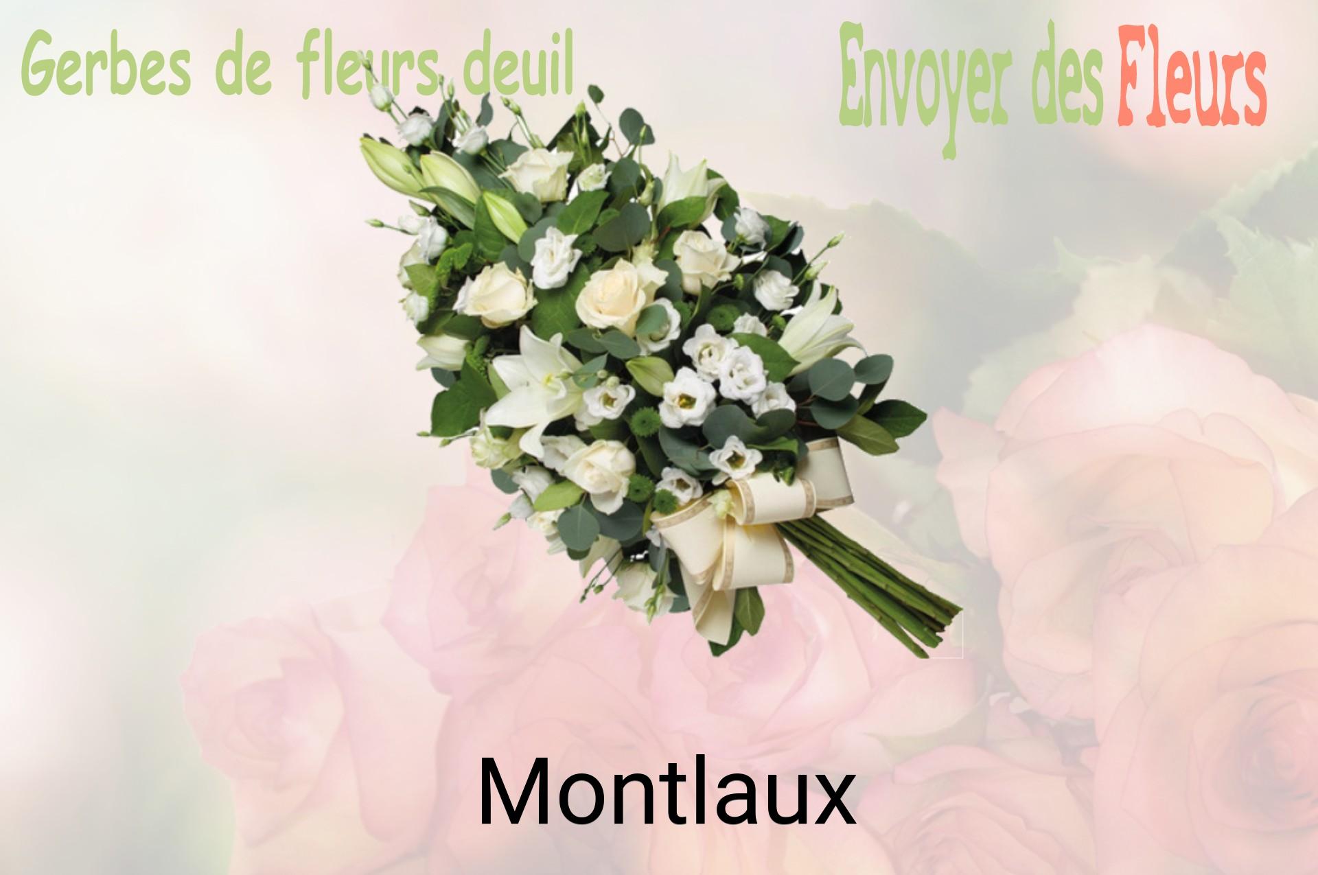 Gerbe de fleurs de deuil livrée à Montlaux